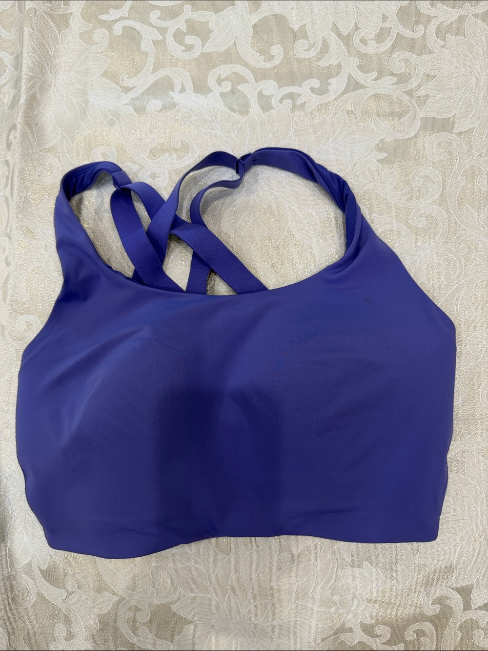 Women's Strappy Sports Bra - Deep Purple 36DDD